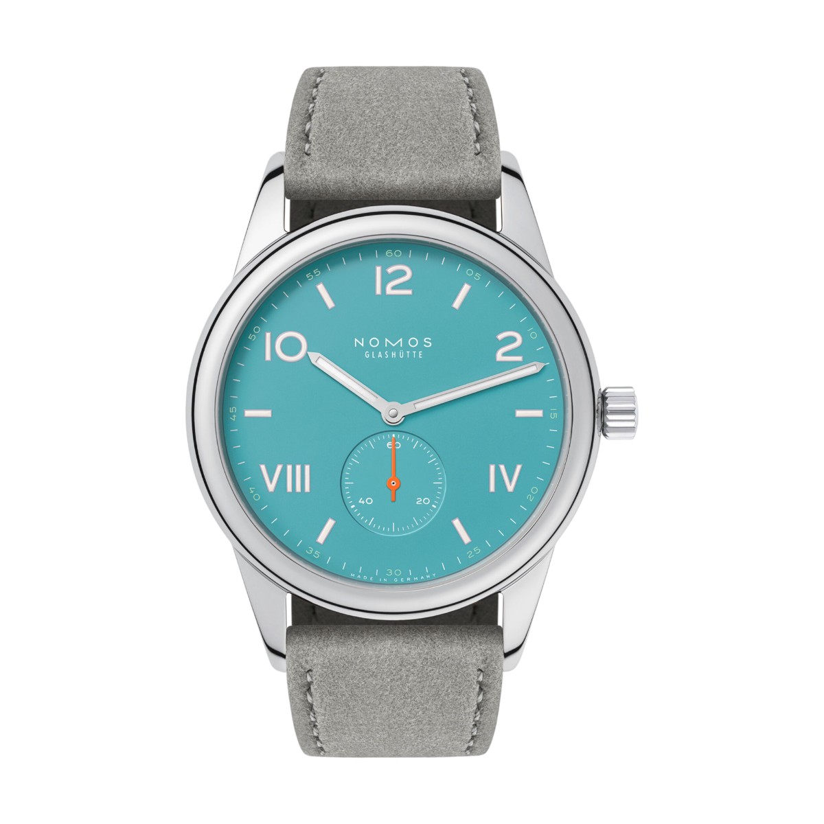 Nomos Glashuette Club Campus 38mm Men's Watch, Endless Blue Dial