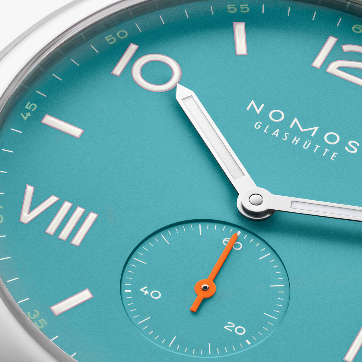 Nomos Glashuette Club Campus 38mm Men's Watch, Endless Blue Dial