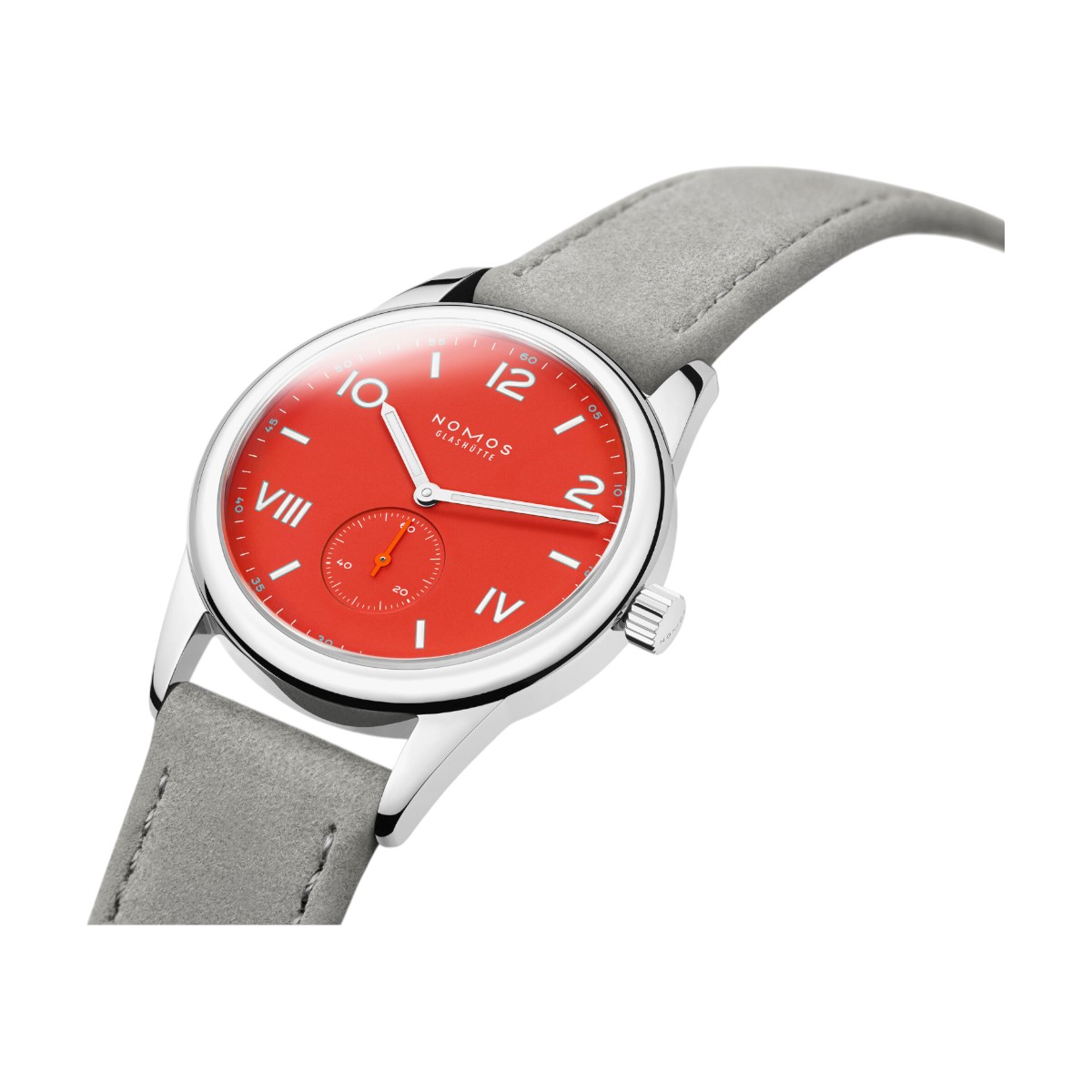 Nomos Glashuette Club Campus 38mm Men's Watch, Unstoppable Red Dial