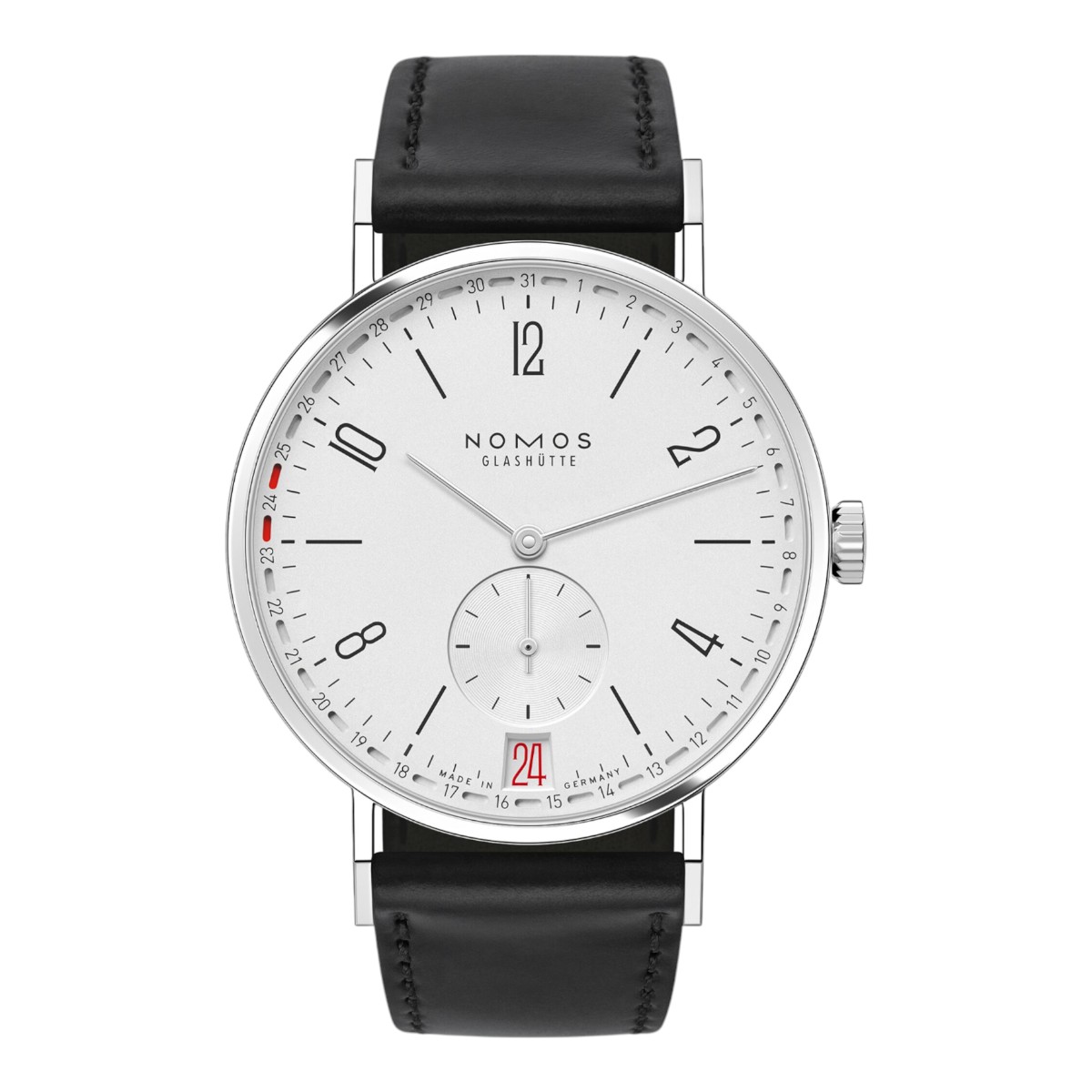 NOMOS Tangente 2Date 37.5mm Men's Watch, White Silver Dial