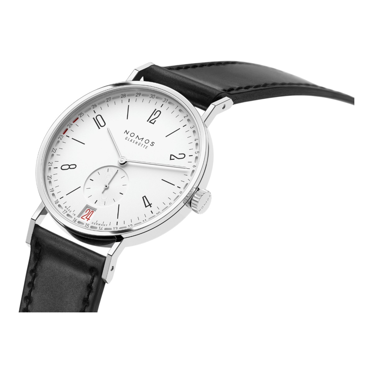 NOMOS Tangente 2Date 37.5mm Men's Watch, White Silver Dial