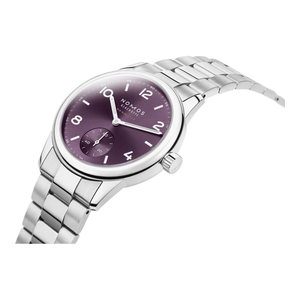 Nomos Glashuette Club Sport Neomatik 34mm Watch, Purple Dial