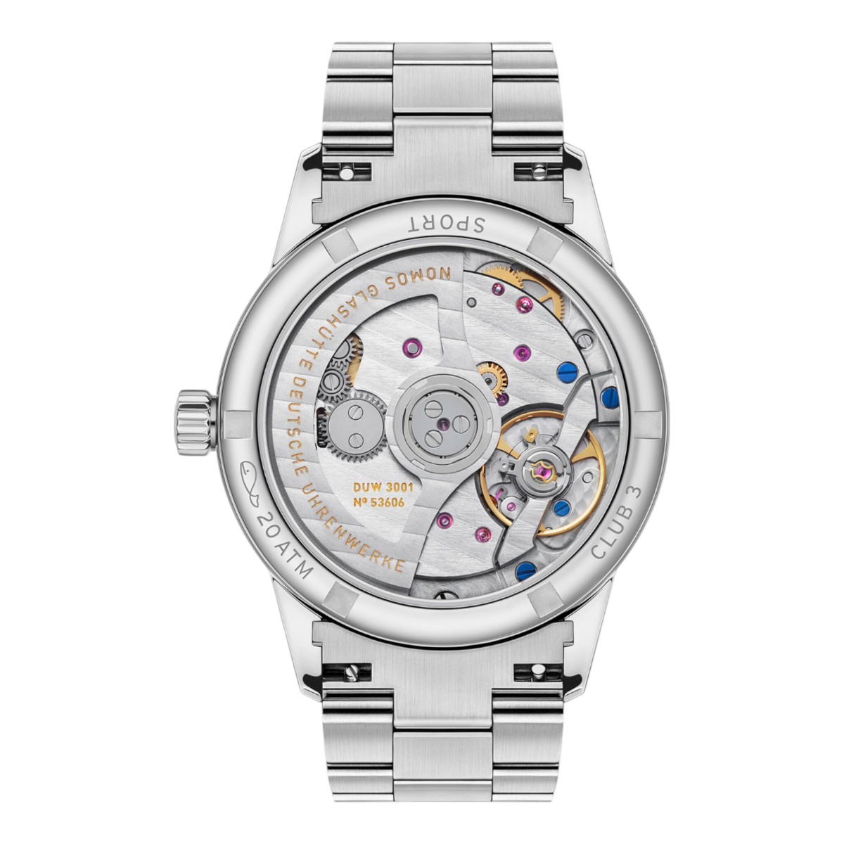 Nomos Glashuette Club Sport Neomatik 34mm Watch, Purple Dial