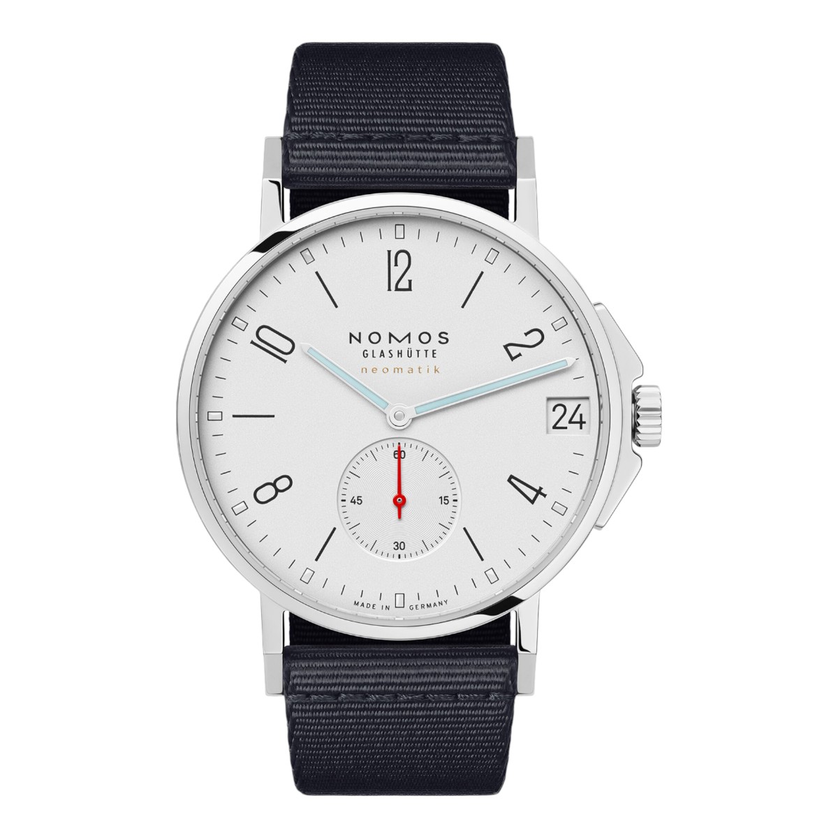 Nomos Glashuette Ahoi Neomatik 38mm Date Watch, White Dial