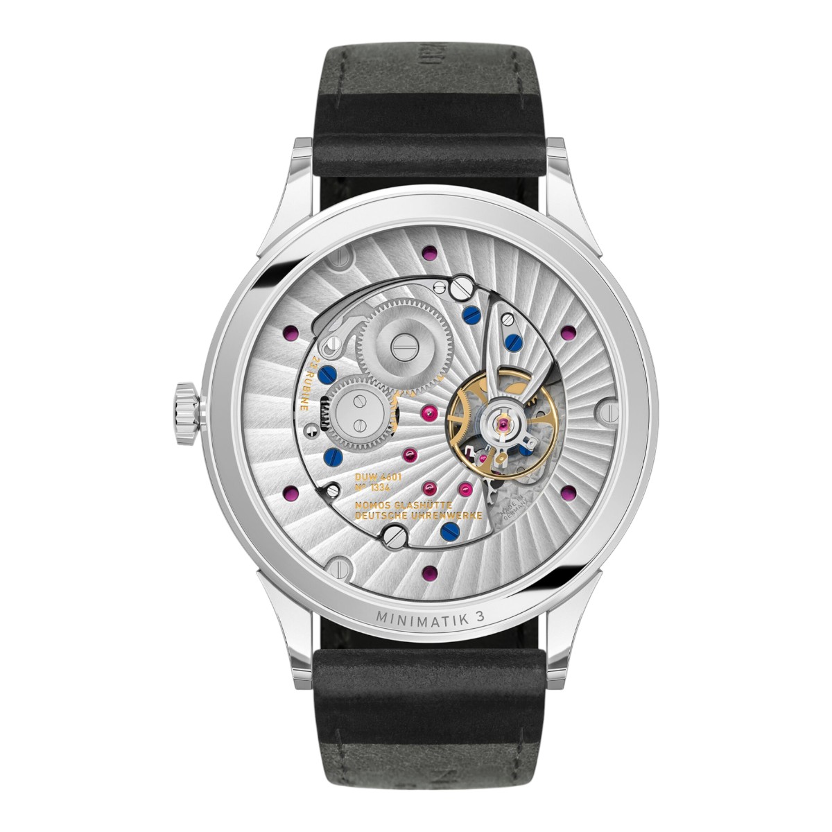 Nomos Glashuette Minimatik 39mm Date Watch, Blue Dial