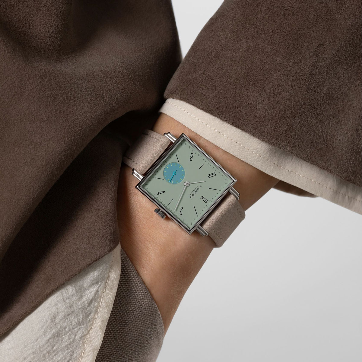 Nomos Glashuette Tetra Salvia 29.5mm Women's Watch, Sage Green Dial