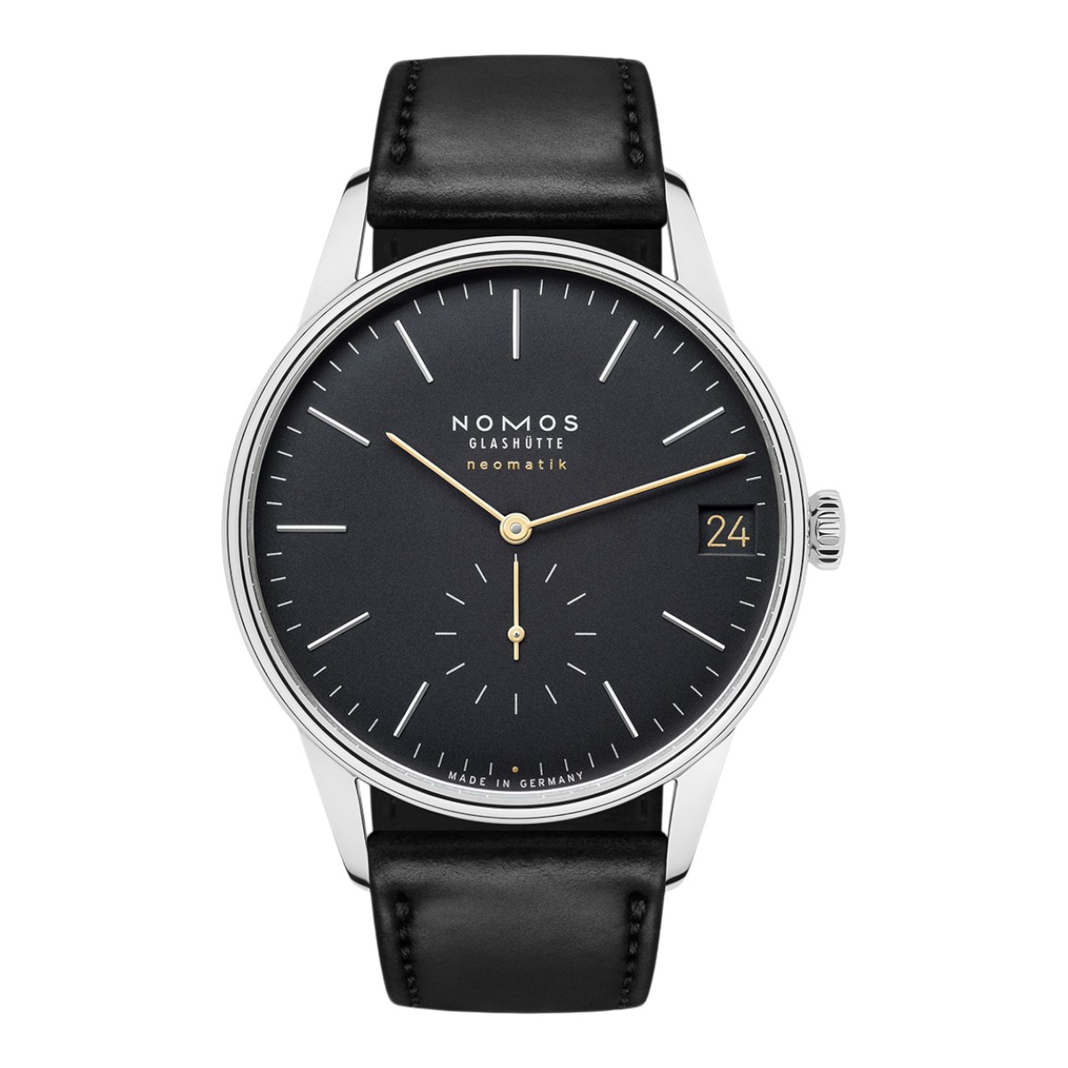 Nomos Glashuette Orion Neomatik 41mm Date Watch, New Black Dial