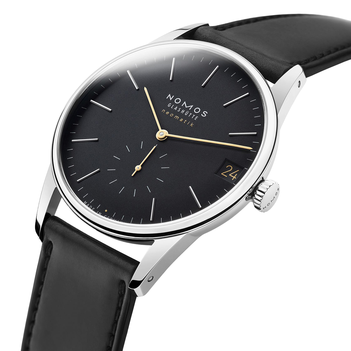 Nomos Glashuette Orion Neomatik 41mm Date Watch, New Black Dial