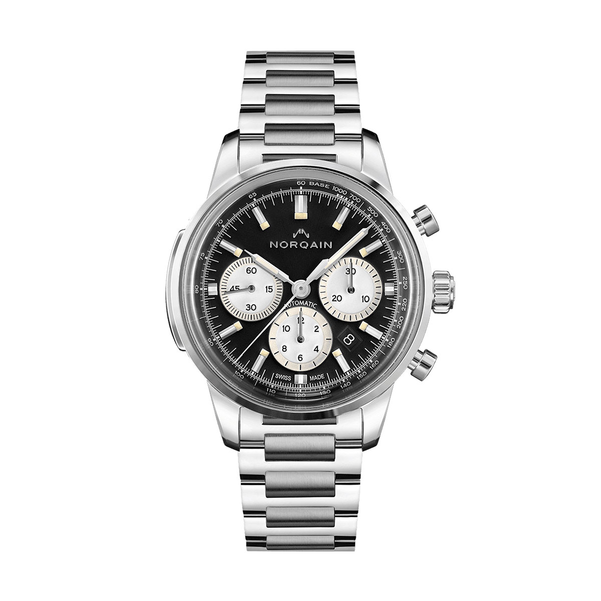 Norqain Freedom 60 Chrono 43mm Watch, Stainless Steel Bracelet
