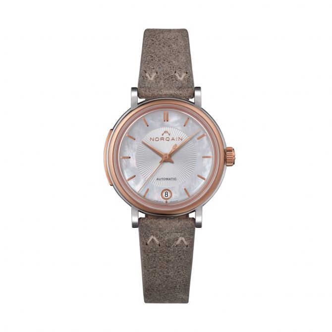 Norqain Freedom 60 34mm Women's Watch, Taupe Norlando Band