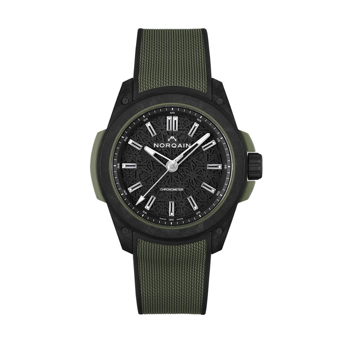 ●NONENON● BEAR 24 Norqain Wild One 42mm Watch, Black and Khaki Dial | N3000