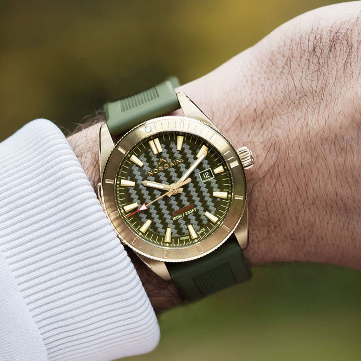 Norqain Adventure Sport 42mm Men's Watch, Green Pattern Dial