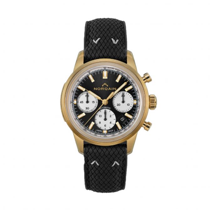 Norqain Freedom 60 Chronograph 40mm Watch, Bronze and Black Dial