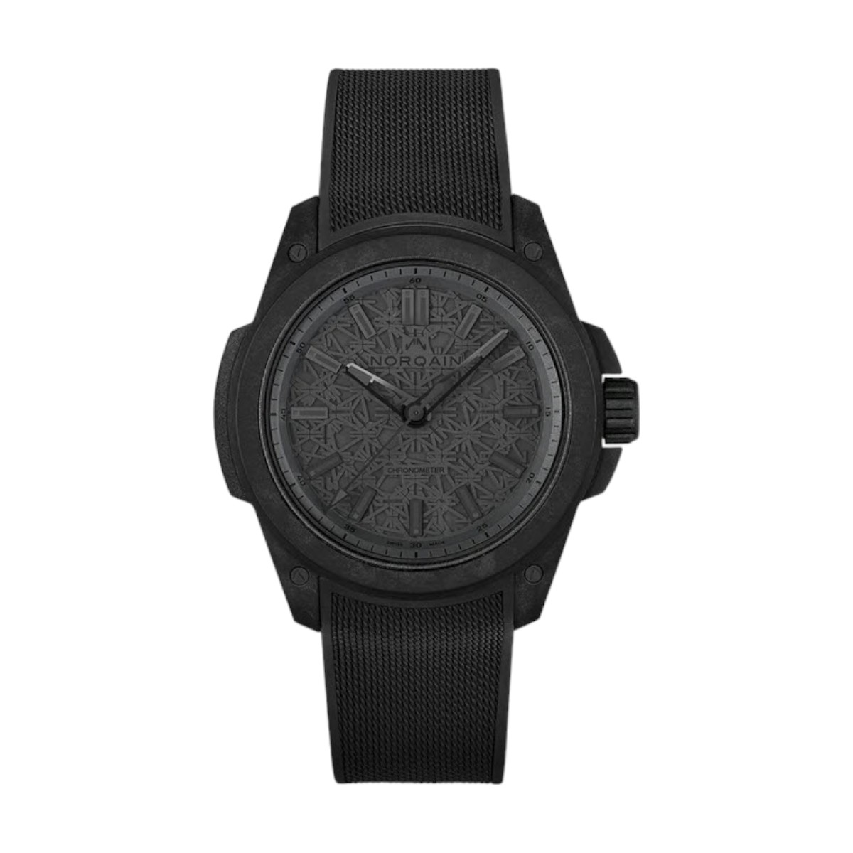 Norqain Wild One 42mm Men's Watch, Black Pattern Dial