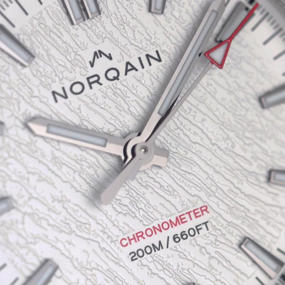 Norqain Adventure Neverest Glacier 40 mm Bracelet Watch, White Dial