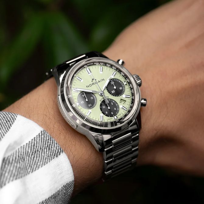 Norqain Freedom 60 Chrono 40 mm Pistachio Watch | N2201.19S01.E01