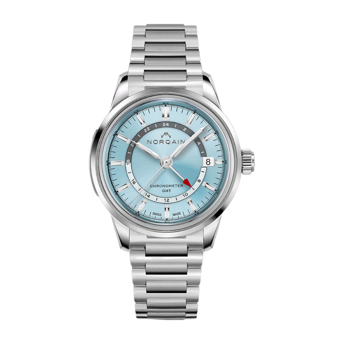 Norqain Freedom 60 GMT Ice Blue 40 mm Bracelet Watch