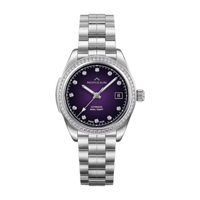 Norqain Adventure Sport 37 mm Purple Gradient Diamond Watch