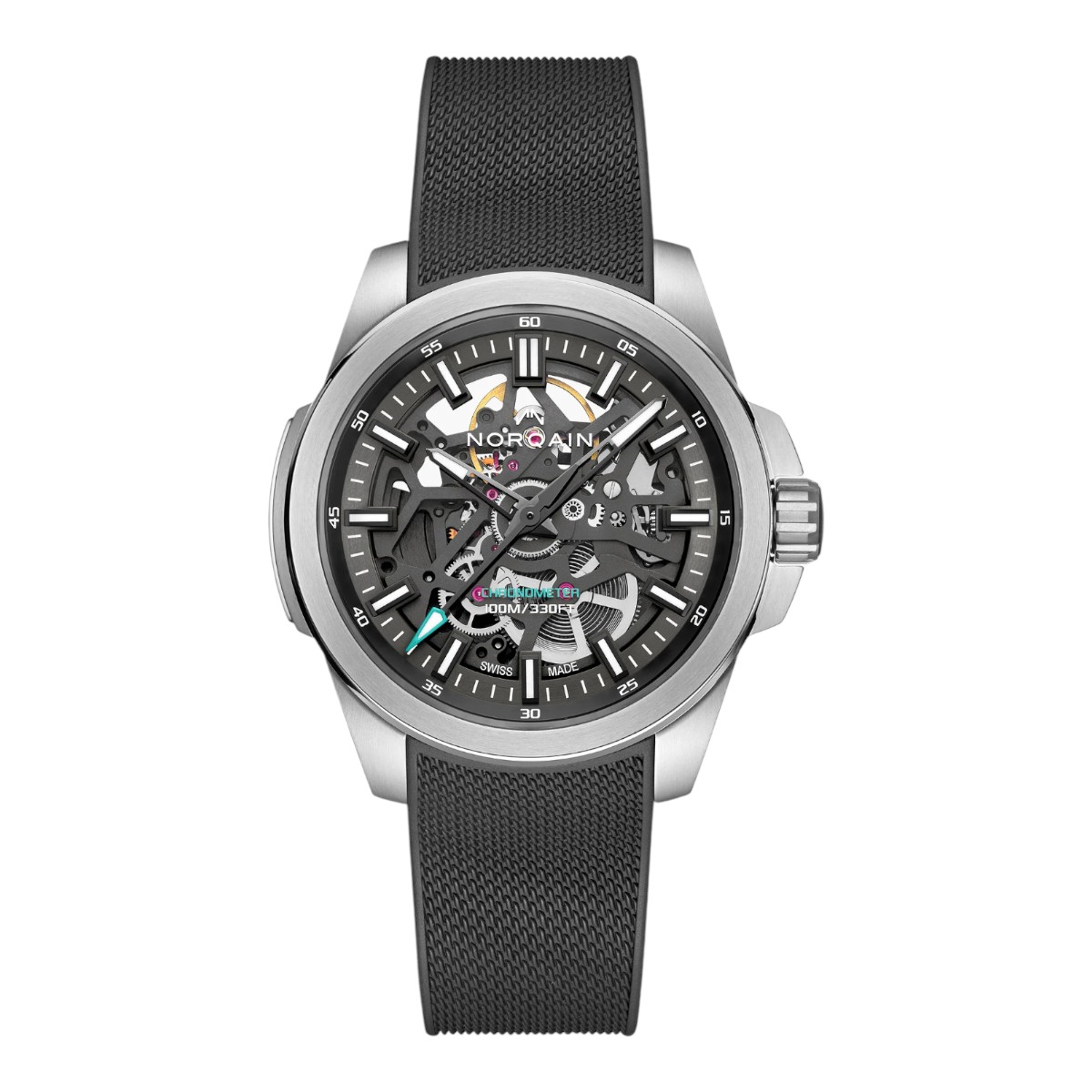 Norqain Independence Skeleton 40mm Men's Watch, Black Dial
