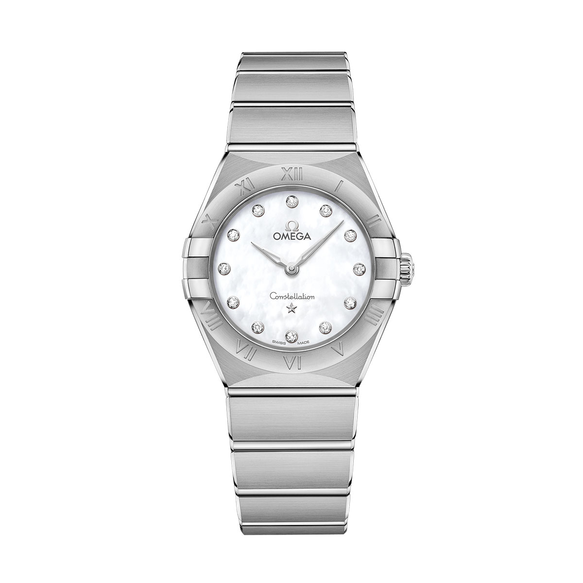 Omega Constellation Quartz 28mm Women's Watch, White Dial