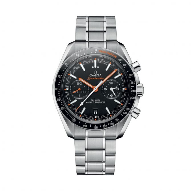 Omega Speedmaster Racing Co-Axial Master Chronometer Chronograph 44mm Watch, Black and Orange Dial