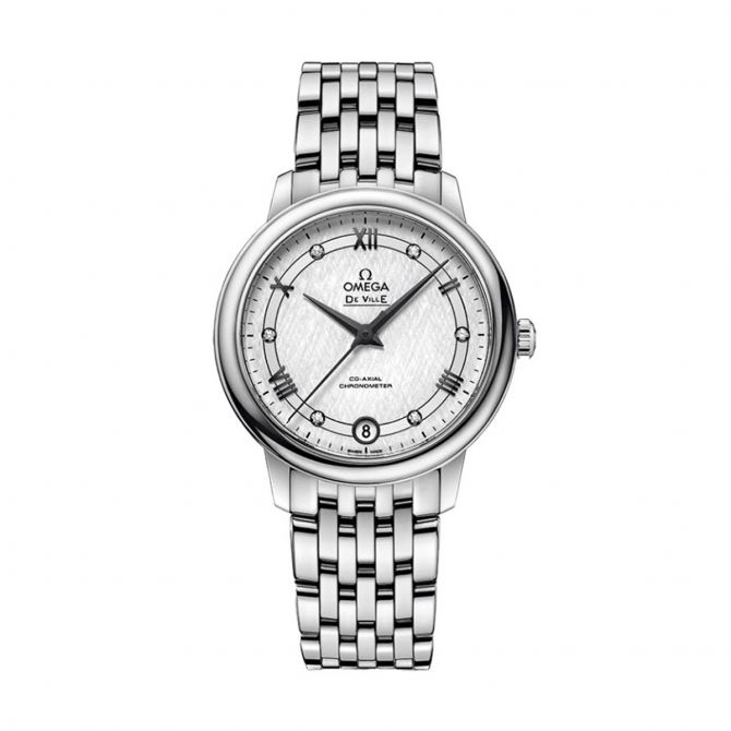 Omega De Ville Prestige Co-Axial Chronometer 32.7mm Watch, Silver Dial