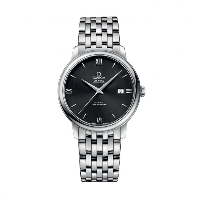 Omega De Ville Prestige Co-Axial Chronometer 39.5mm Watch, Black Dial
