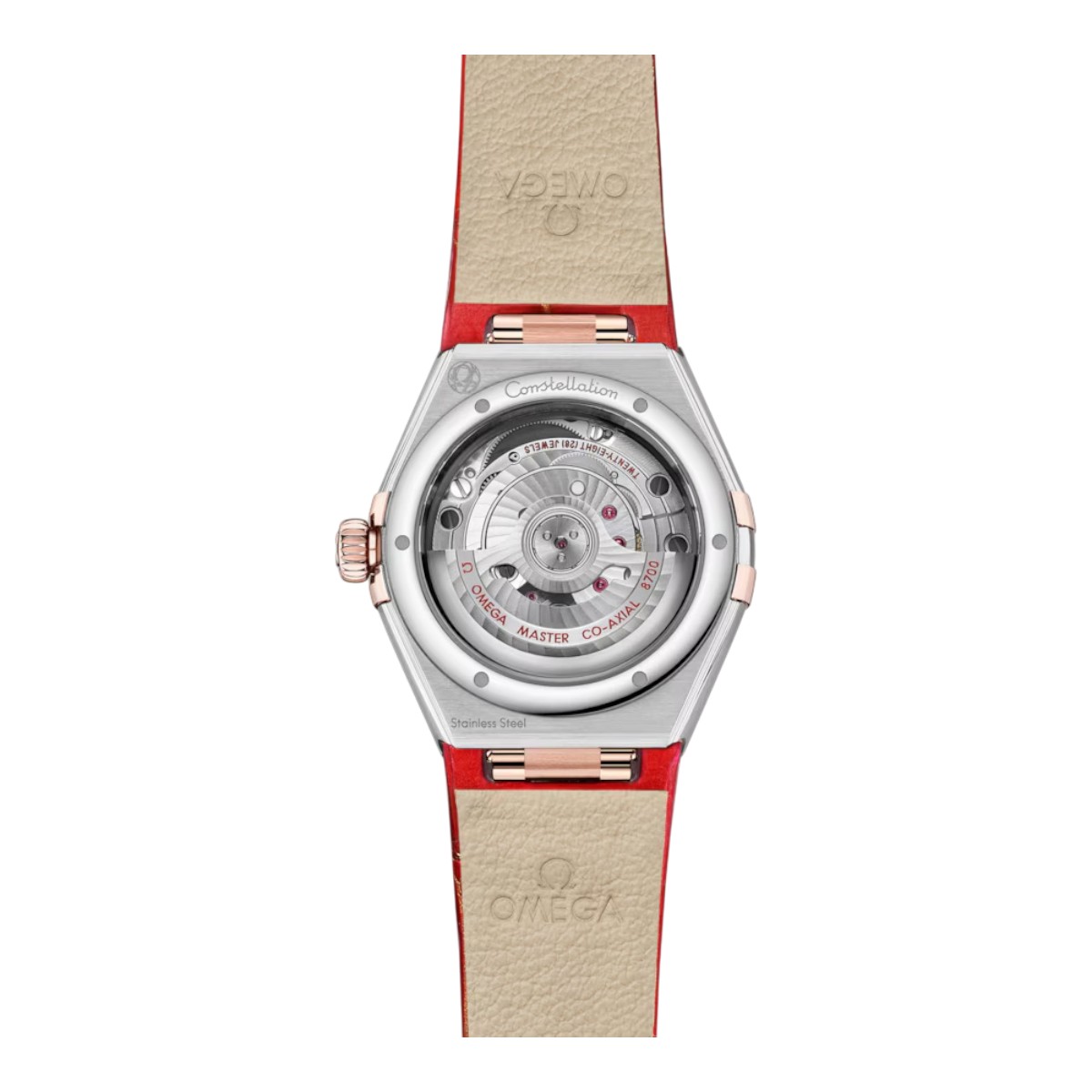 Omega Constellation 29mm Women's Watch, Diamond and Red Dial