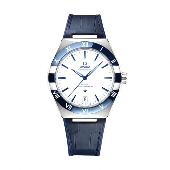 Omega Constellation Co-Axial Master Chronometer 41mm Men's Watch, White and Blue Dial
