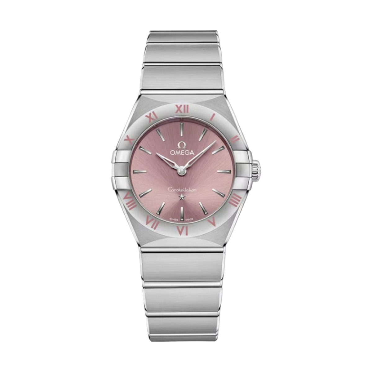 Omega Constellation Quartz 28mm Women's Watch, Pink Dial