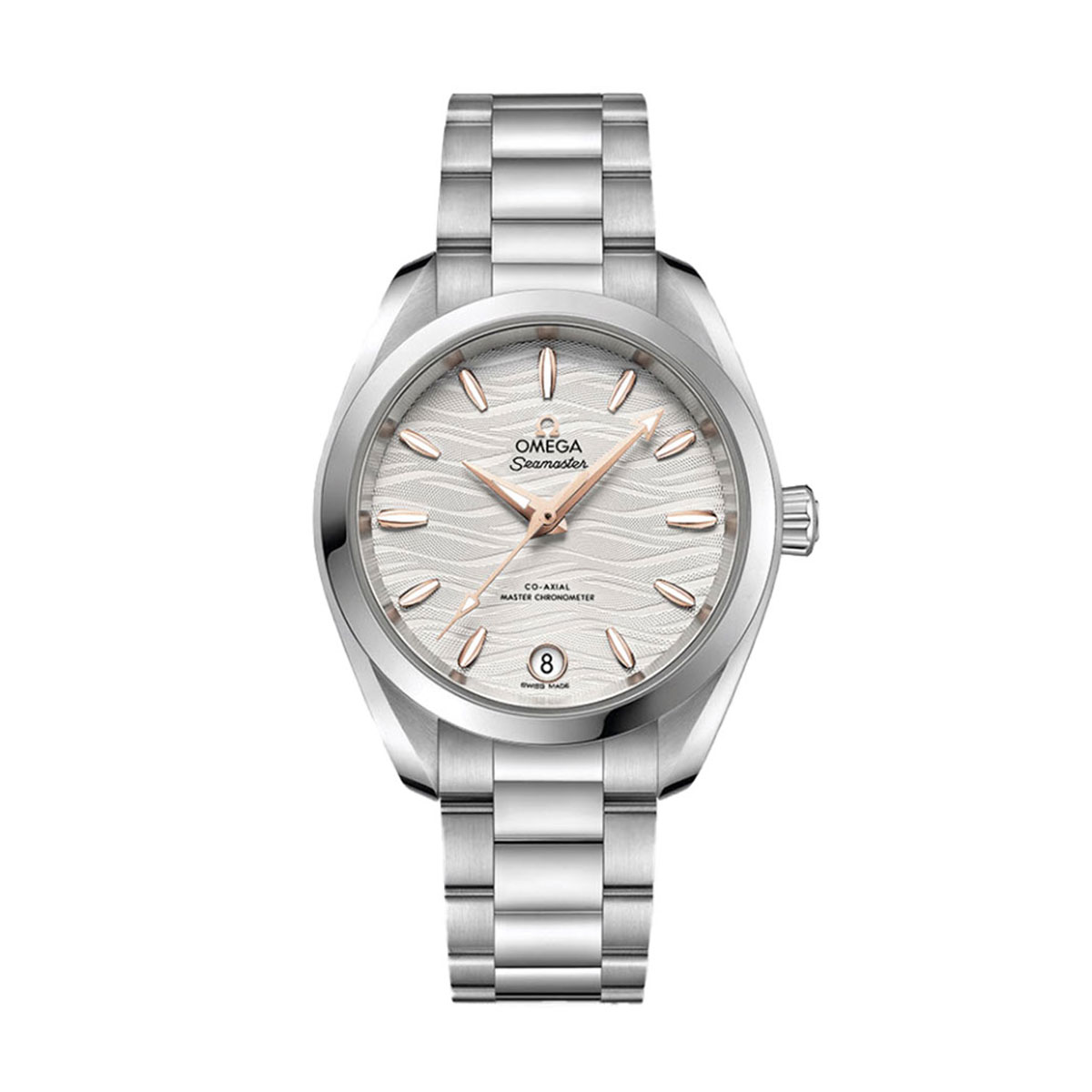 Omega Seamaster Aqua Terra 150m Co-Axial Master Chronometer 34mm Watch, Silver Pattern Dial
