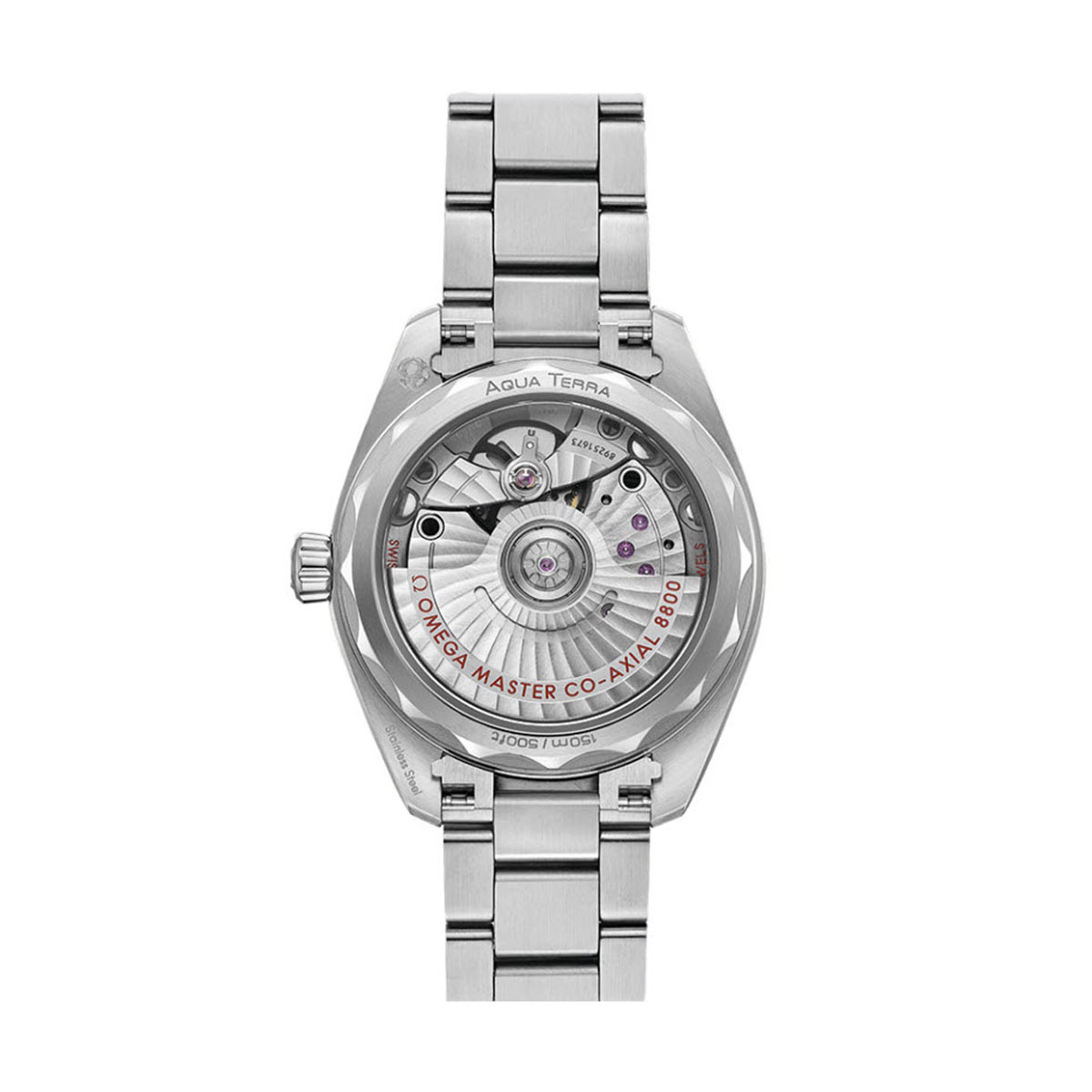 Omega Seamaster Aqua Terra 150m Co-Axial Master Chronometer 34mm Watch, Silver Pattern Dial