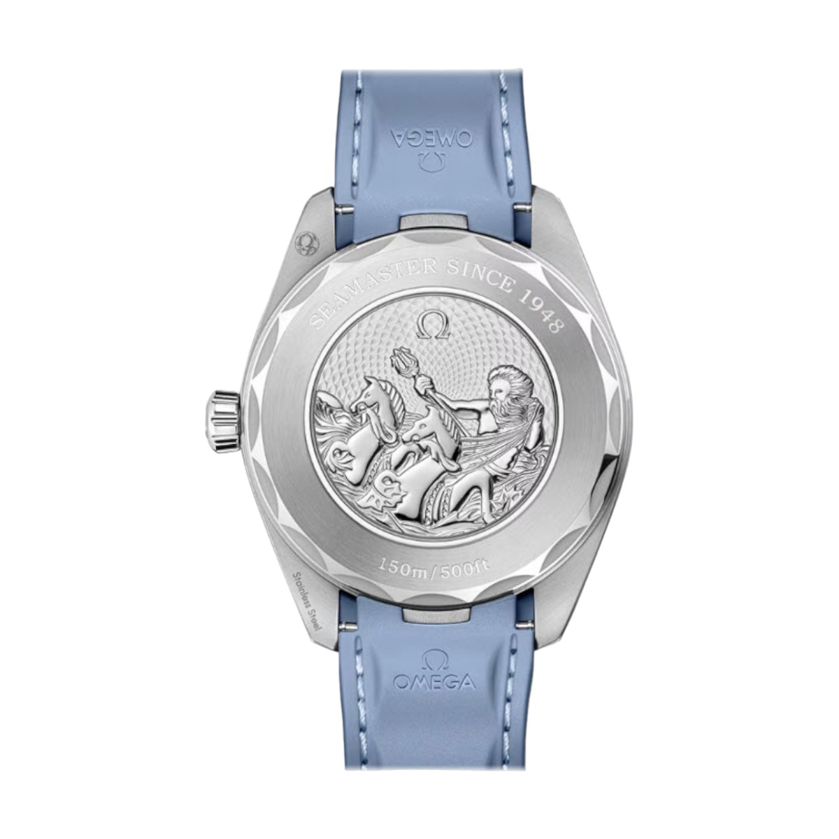 Omega Seamaster Aqua Terra 150m Co-Axial Master Chronometer GMT WorldTimer 43mm Watch, Blue Strap