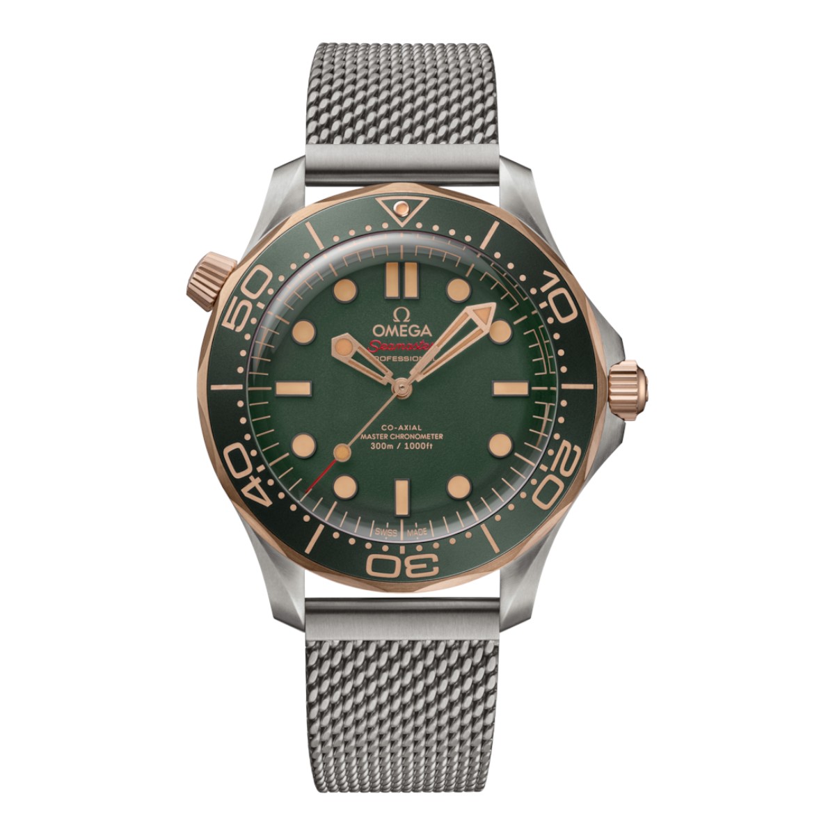 Omega Seamaster Diver 300M 42mm Green Men's Watch, Steel Band