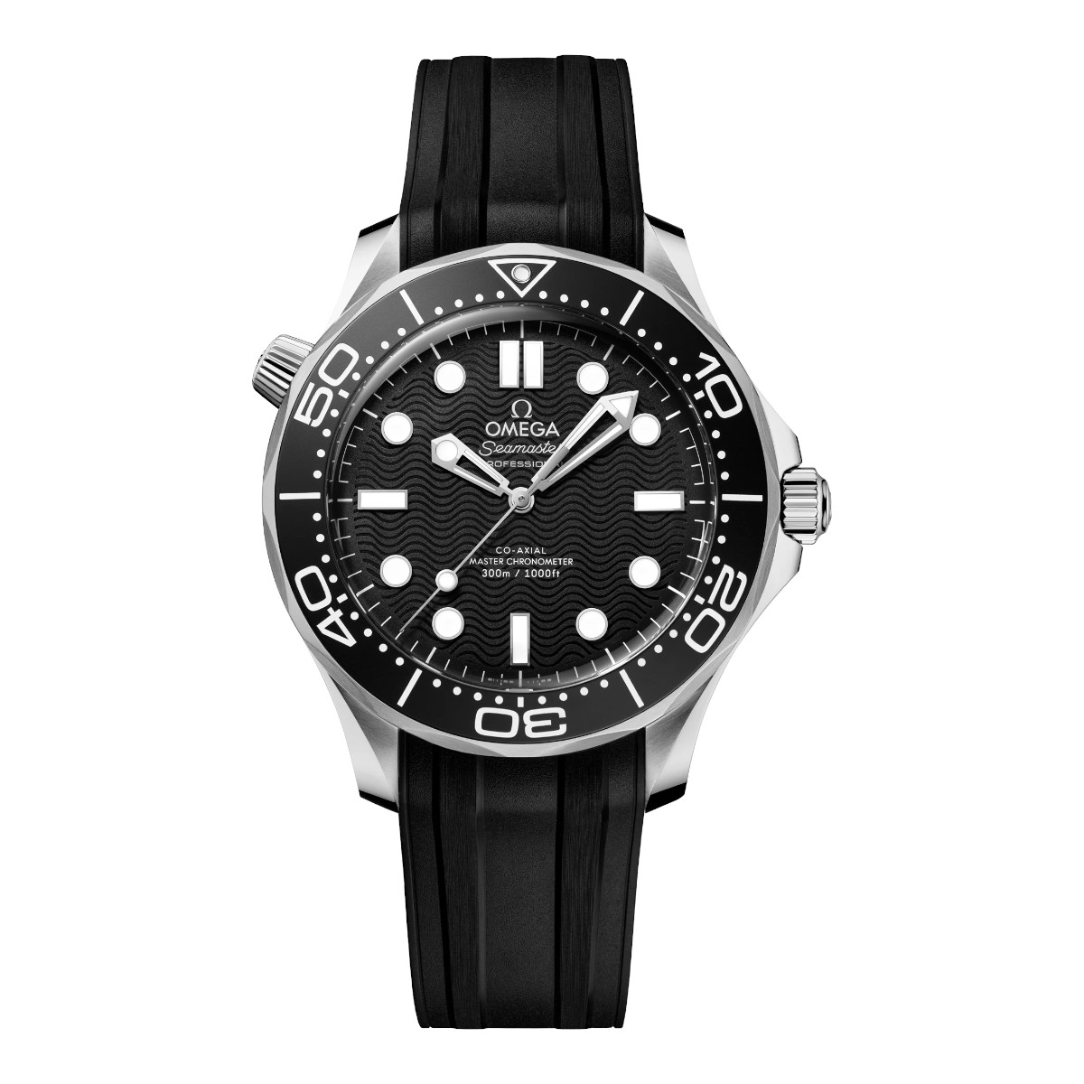 Omega Seamaster Diver 300M 42mm Men's Watch, Black Dial and Rubber Strap