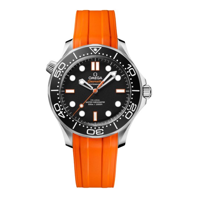 Omega Seamaster Diver 300m 42mm Orange Men's Watch, Black Dial