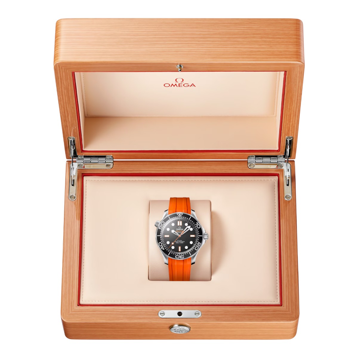 Omega Seamaster Diver 300m 42mm Orange Men's Watch, Black Dial