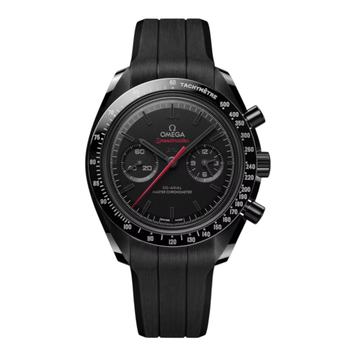 Omega Speedmaster Dark Side Of The Moon 44.25mm Men's Watch, Black Dial and Rubber Strap