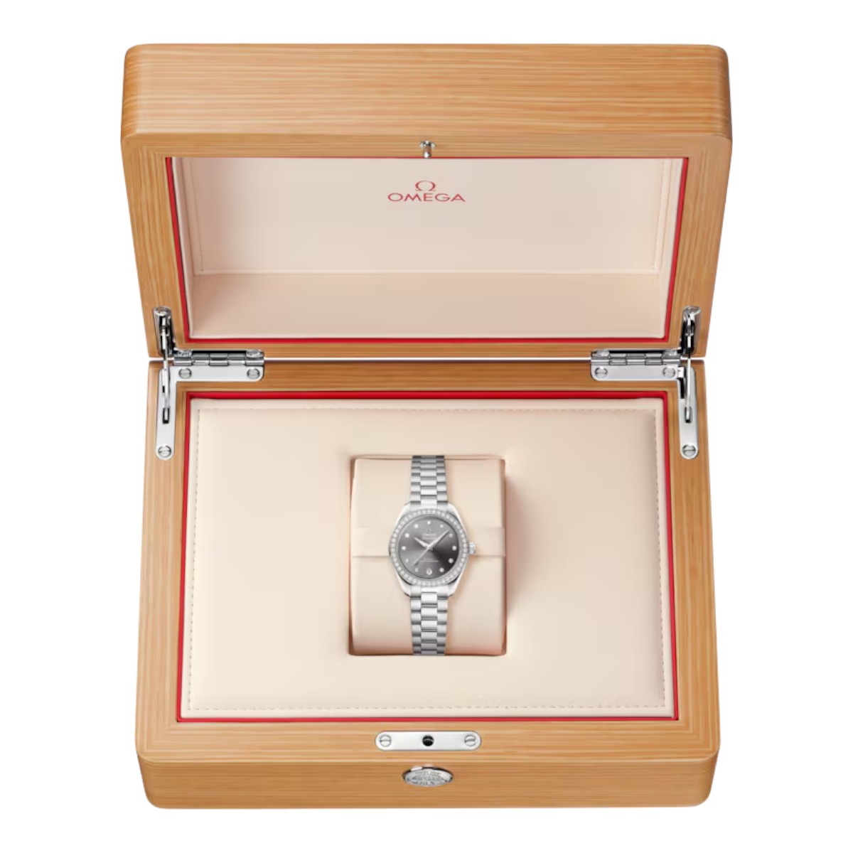 Omega Seamaster Aqua Terra 150m 30mm Women's Watch, Diamond and Grey Dial