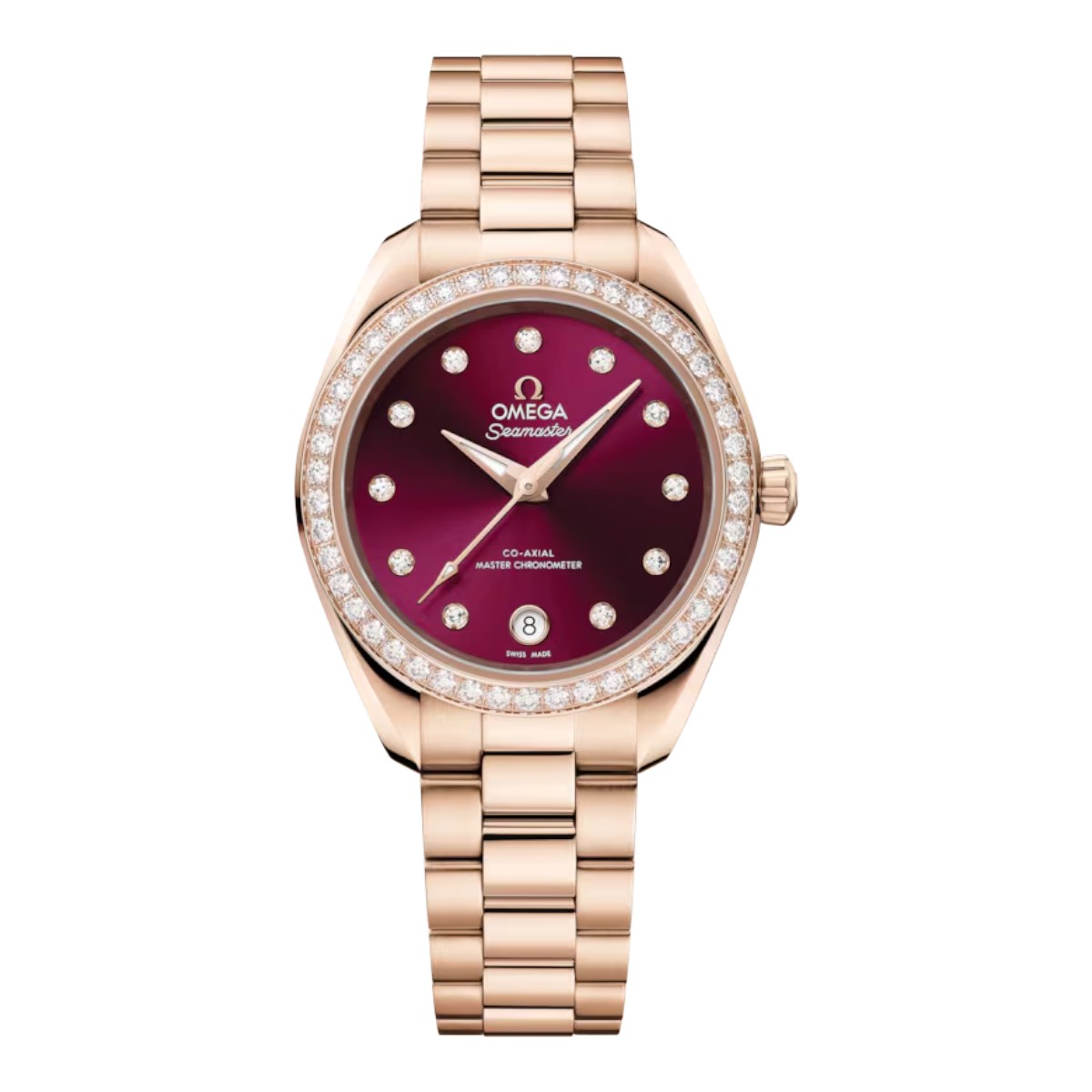 Omega Seamaster Aqua Terra 150m 30mm Women's Watch, Burgundy Dial