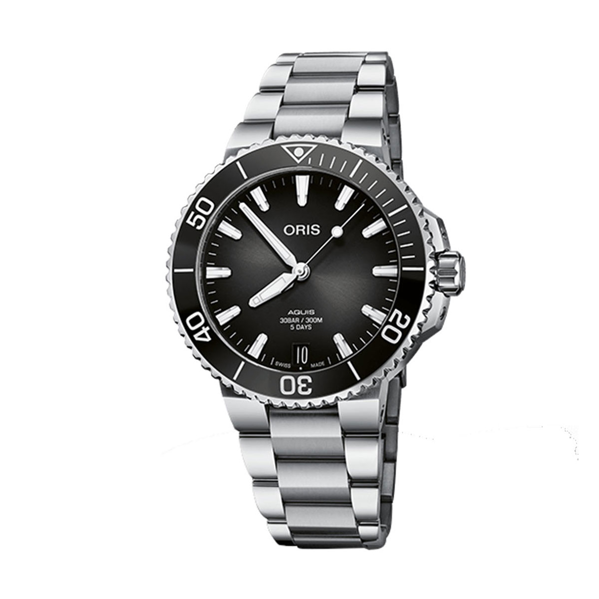Oris Watches Aquis Date Calibre 400 41.50mm Watch, Anthracite Black Dial