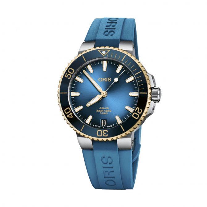 Oris Aquis Date Calibre 400 41.5mm Watch Blue Dial