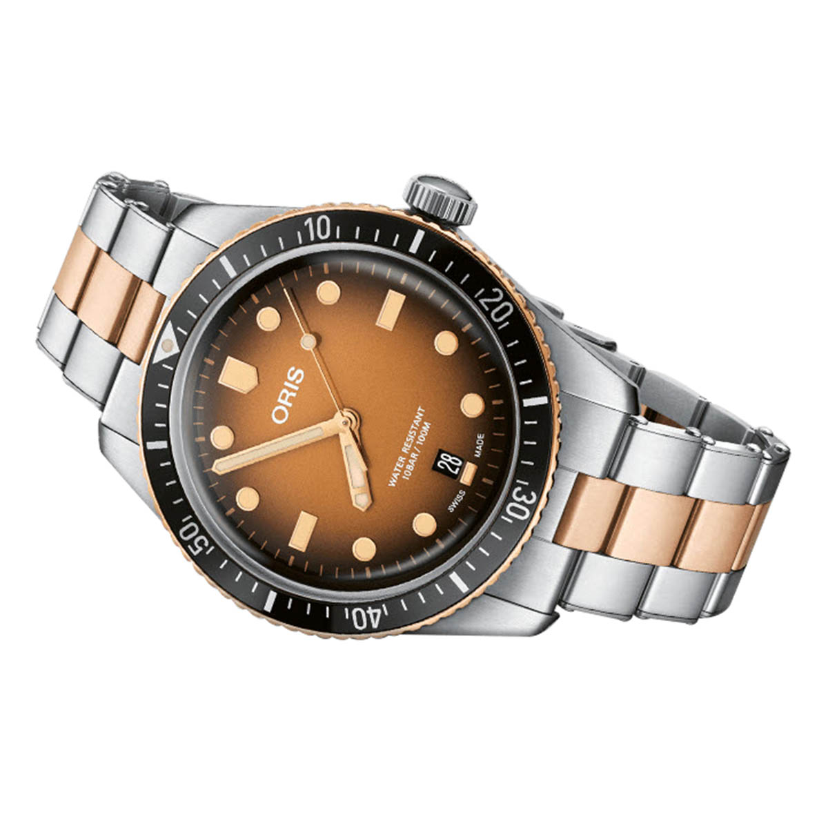 Oris Watches Divers Sixty Five 40mm Watch, Brown Dial