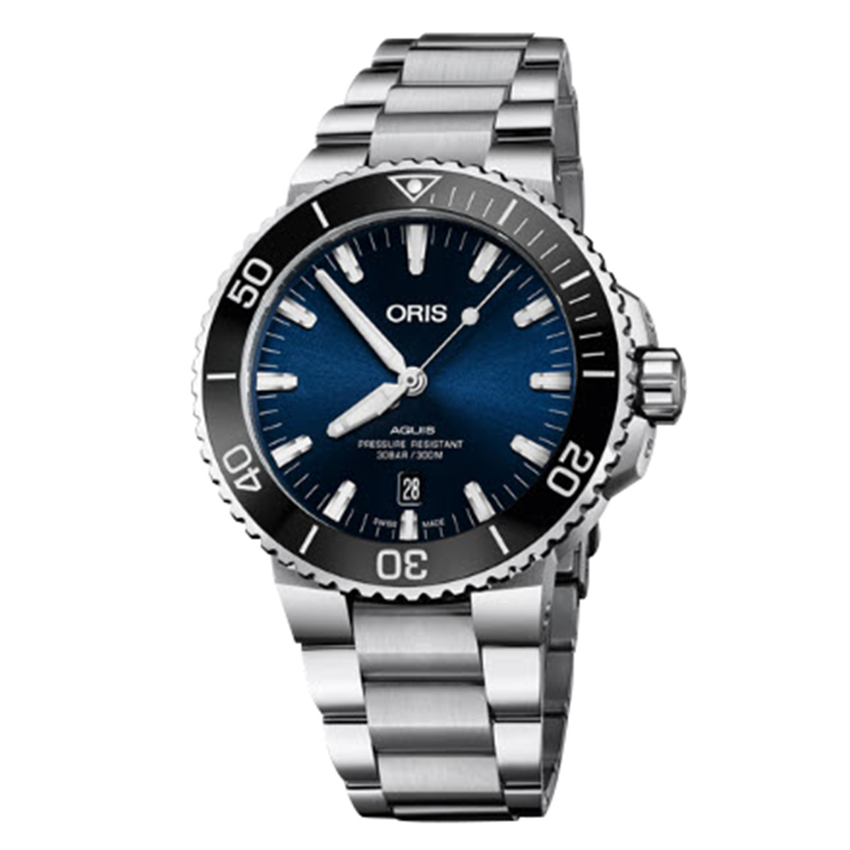 Oris Watches Aquis Date 43.5mm Watch, Navy Blue Dial
