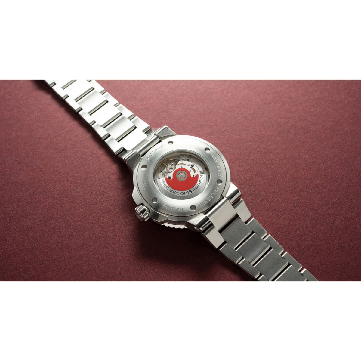 Oris Watches Aquis Date Relief 43.5mm Watch, Cherry Dial