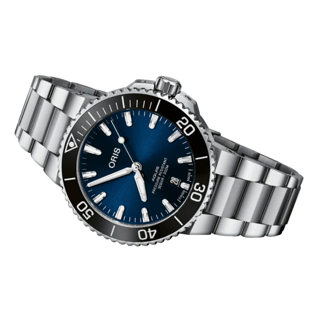 Oris Watches Aquis Date 41.5mm Watch, Navy Blue Dial