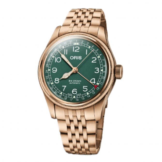 Oris Watches Big Crown Bronze Pointer Date 40mm Watch, Green Dial