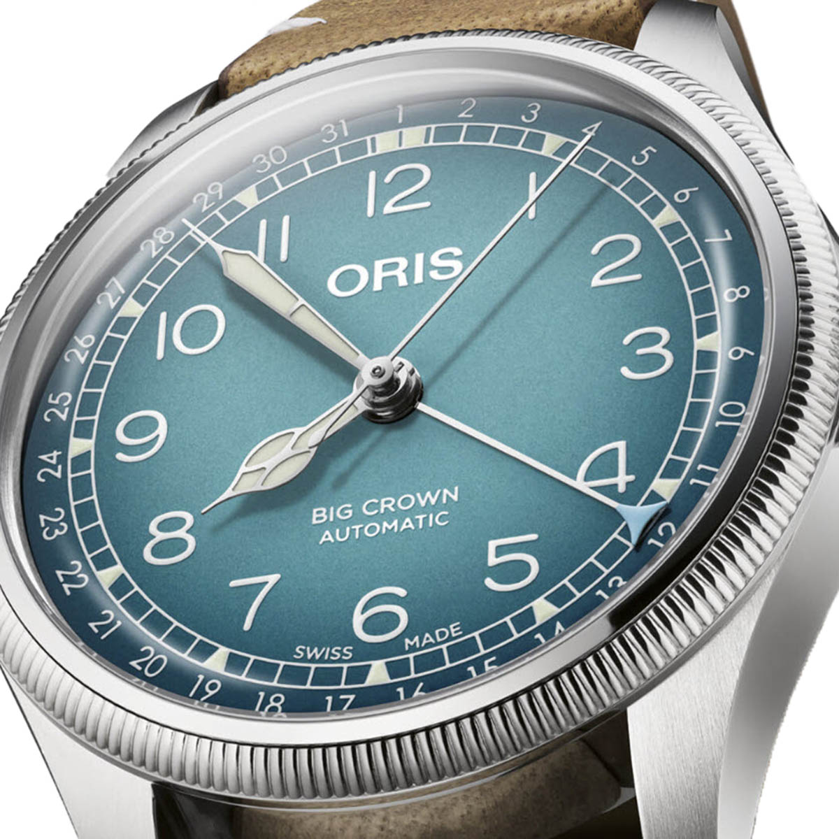 Oris Watches Oris x Cervo Volante Big Crown Pointer Date 38mm watch, Blue Gradient Dial