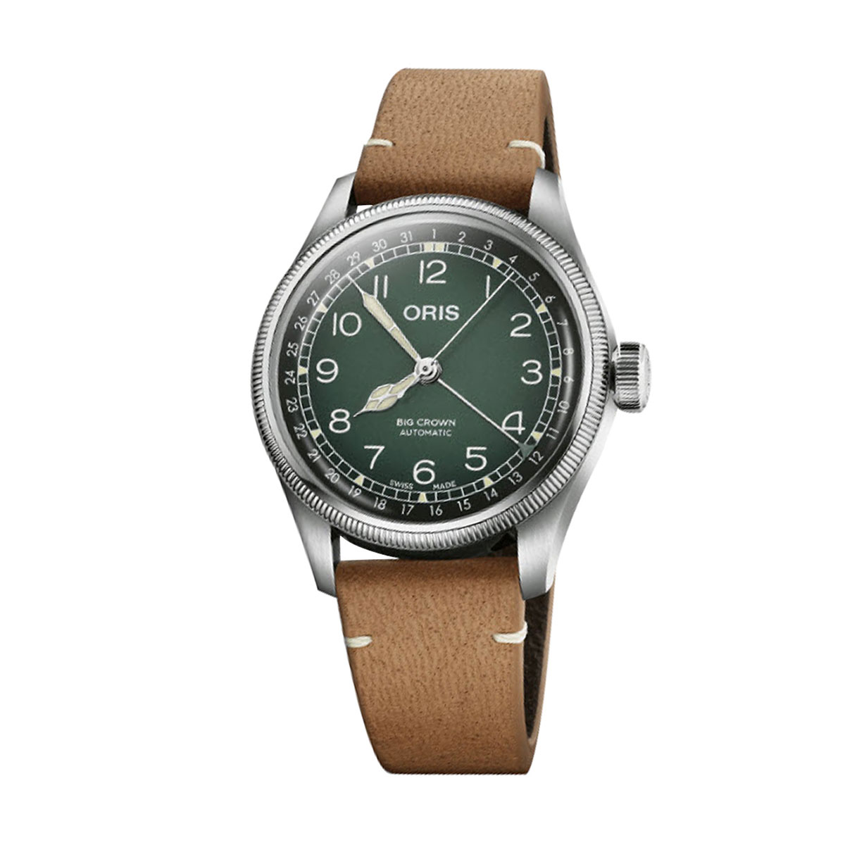 Oris Watches Oris x Cervo Volante Big Crown Pointer Date 38mm watch, Green Gradient Dial