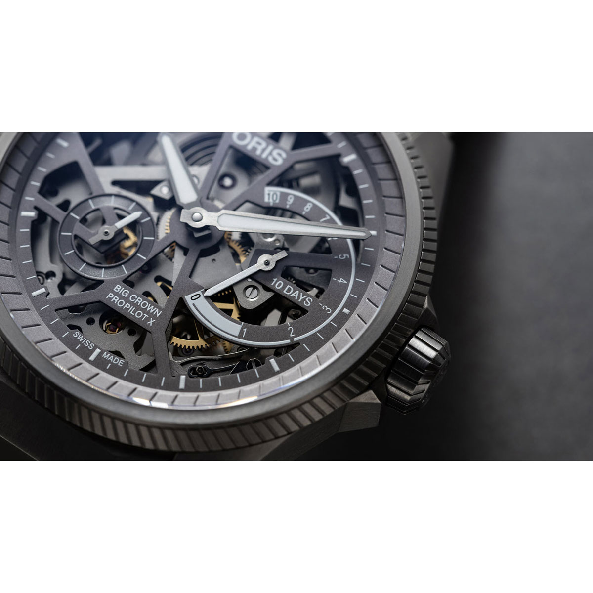 Oris Watches Big Crown ProPilot X Calibre 115 44mm Watch, Black Rubber Band